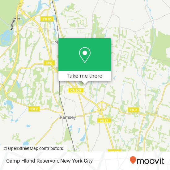 Camp Hlond Reservoir map