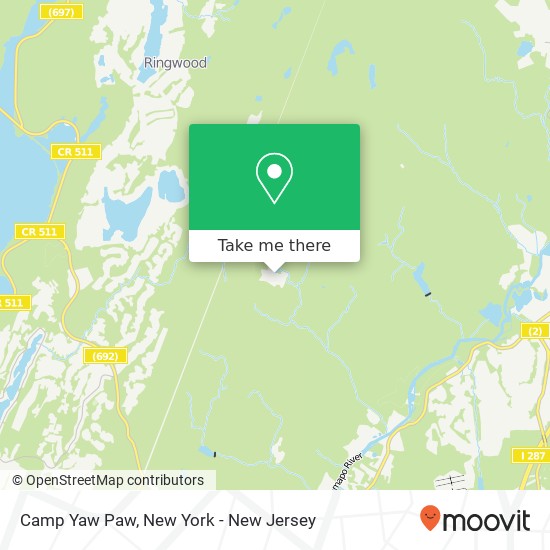 Camp Yaw Paw map