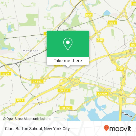 Clara Barton School map