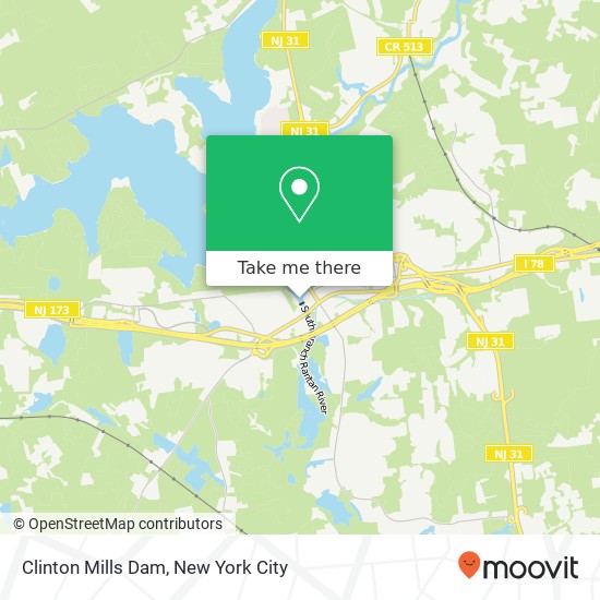 Mapa de Clinton Mills Dam