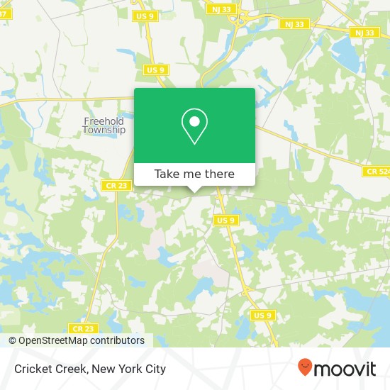 Cricket Creek map