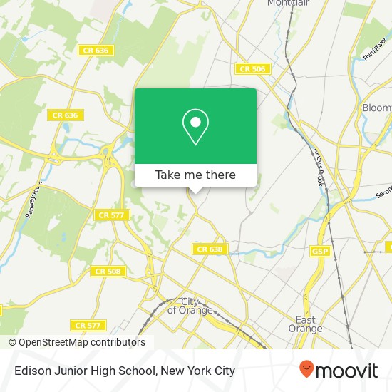 Mapa de Edison Junior High School