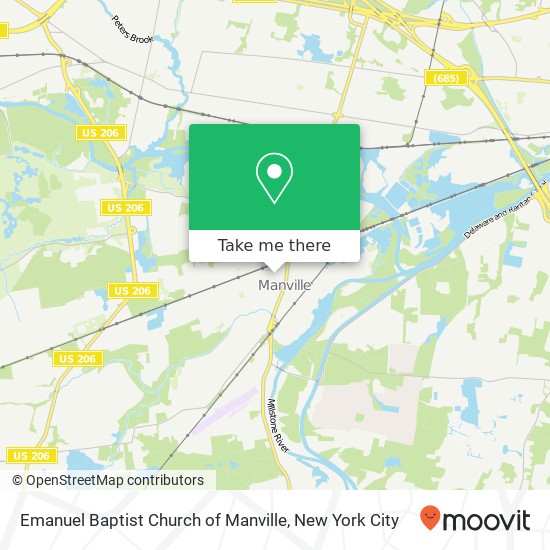 Mapa de Emanuel Baptist Church of Manville