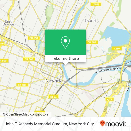 John F Kennedy Memorial Stadium map