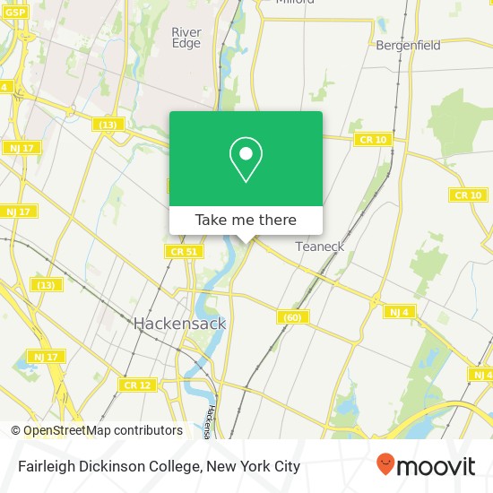 Fairleigh Dickinson College map