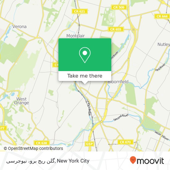 Mapa de گلن ریج برو، نیوجرسی