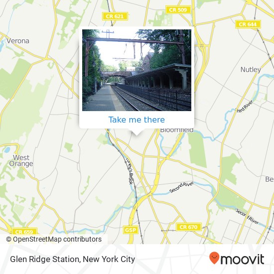 Mapa de Glen Ridge Station