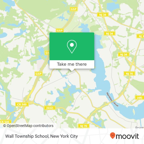 Mapa de Wall Township School