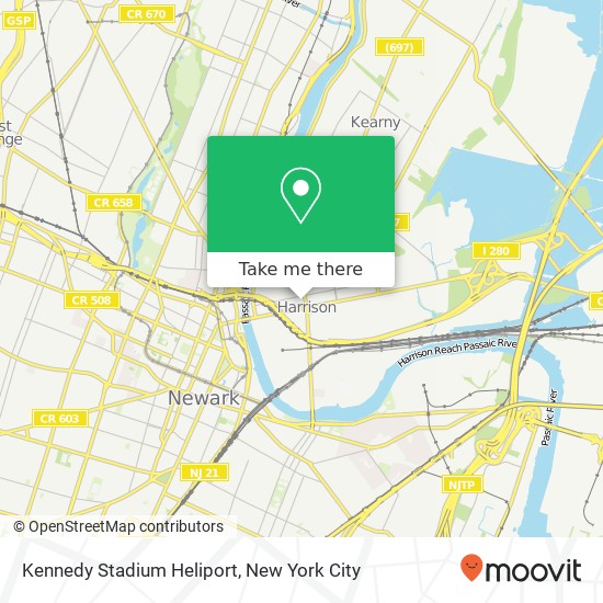 Mapa de Kennedy Stadium Heliport