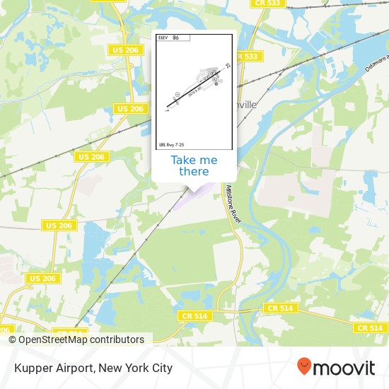 Kupper Airport map