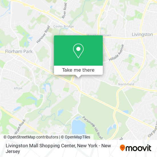 Mapa de Livingston Mall Shopping Center