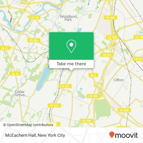 Mapa de McEachern Hall