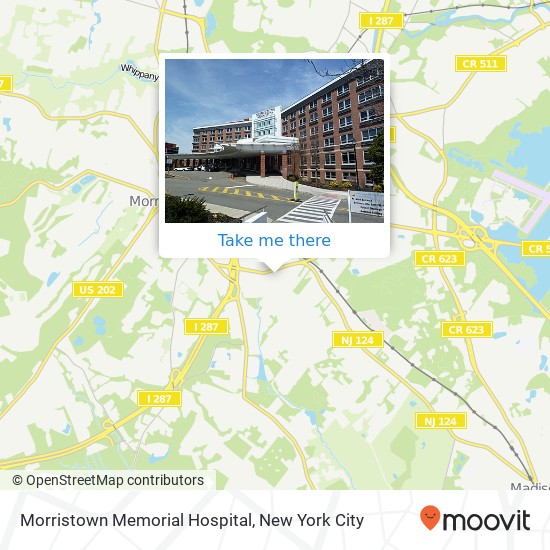 Morristown Memorial Hospital map