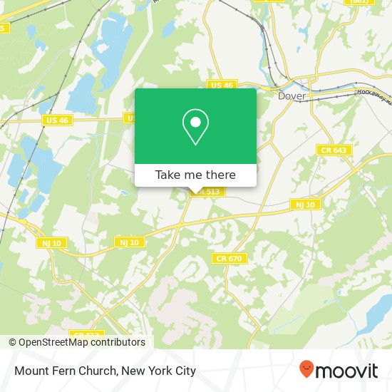 Mount Fern Church map