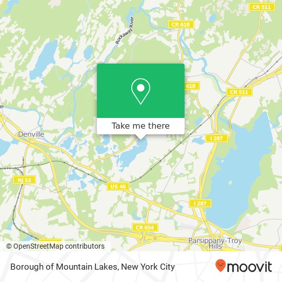 Mapa de Borough of Mountain Lakes