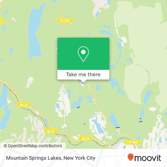 Mapa de Mountain Springs Lakes