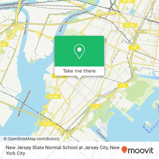 New Jersey State Normal School at Jersey City map