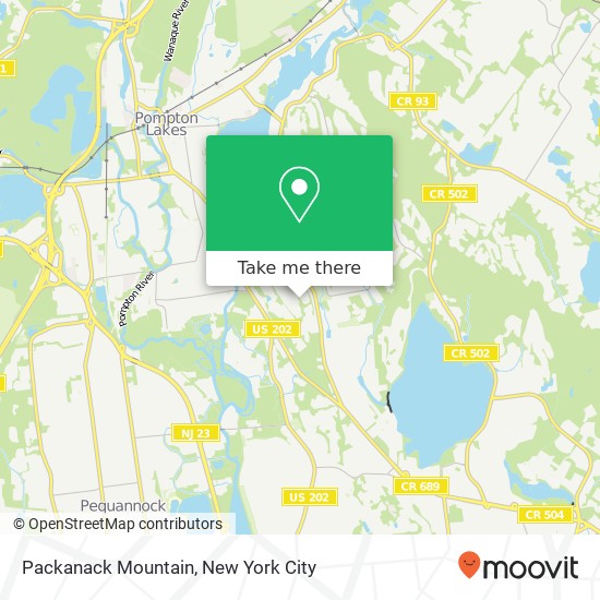 Packanack Mountain map