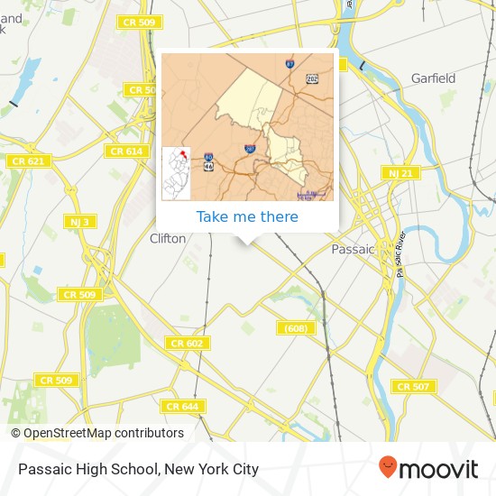 Passaic High School map