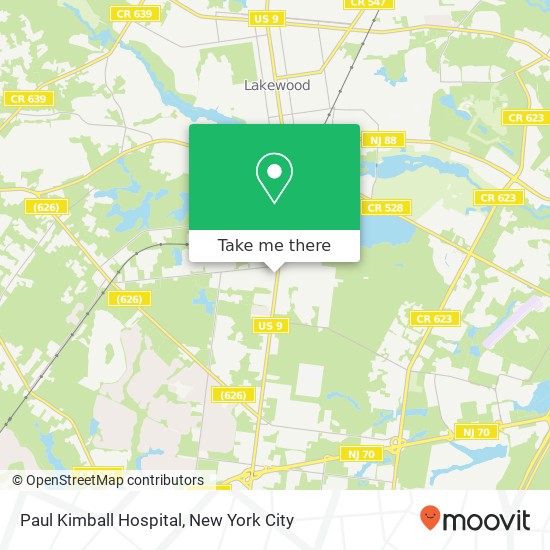 Mapa de Paul Kimball Hospital