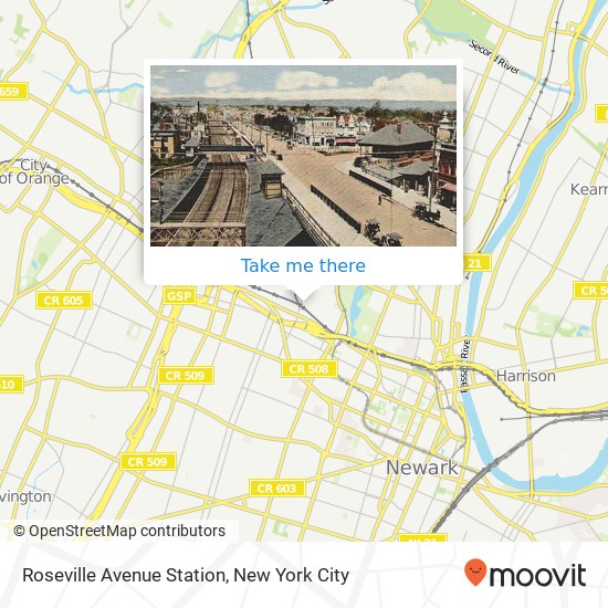 Mapa de Roseville Avenue Station