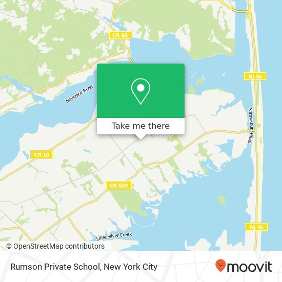Rumson Private School map