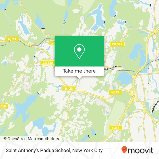 Saint Anthony's Padua School map