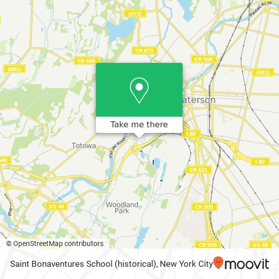 Mapa de Saint Bonaventures School (historical)