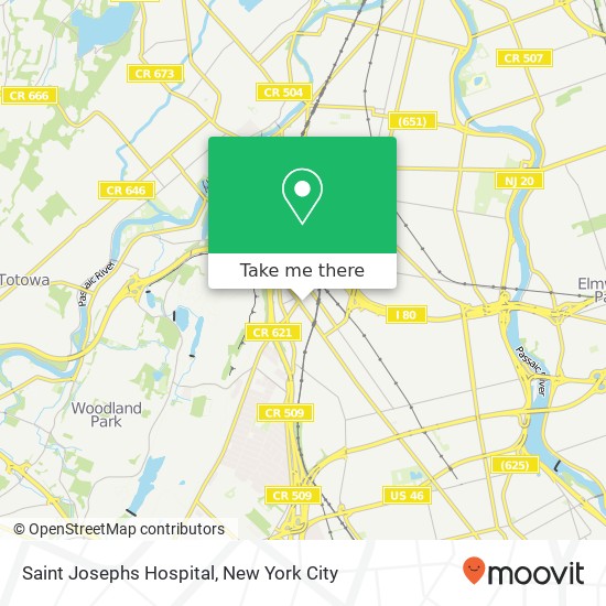 Saint Josephs Hospital map