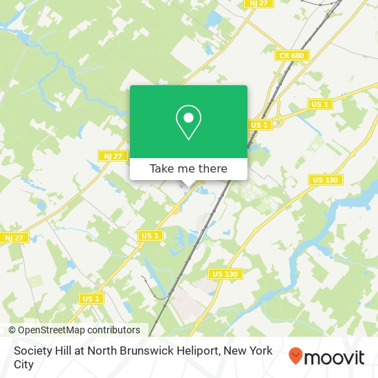 Mapa de Society Hill at North Brunswick Heliport