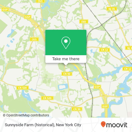 Sunnyside Farm (historical) map