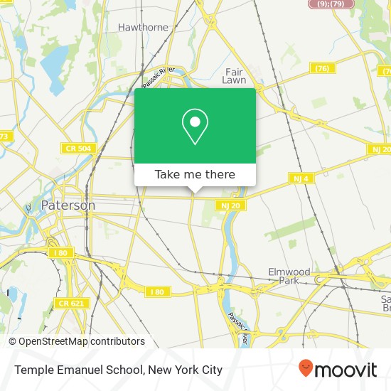 Temple Emanuel School map