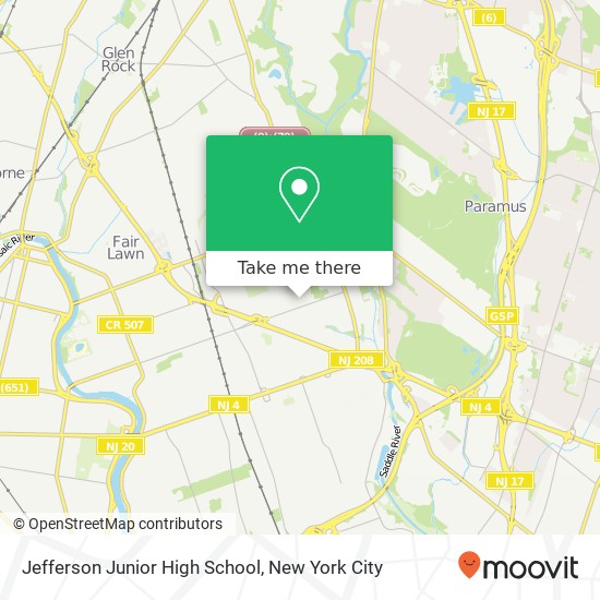 Jefferson Junior High School map