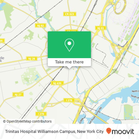 Trinitas Hospital Williamson Campus map