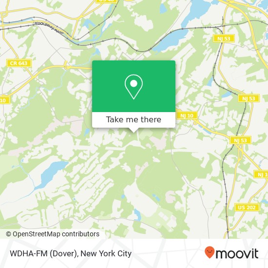 WDHA-FM (Dover) map