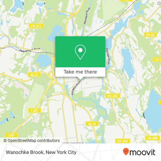 Wanochke Brook map