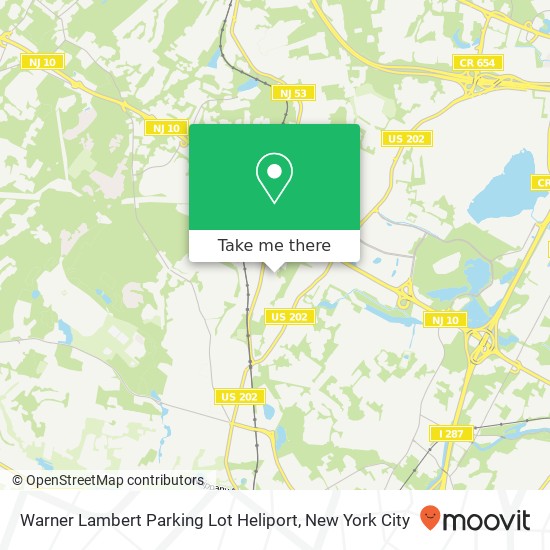 Warner Lambert Parking Lot Heliport map