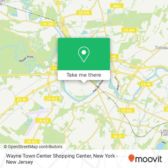 Wayne Town Center Shopping Center map