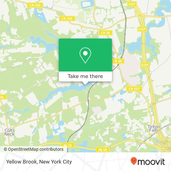 Yellow Brook map