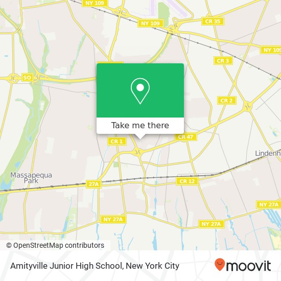 Mapa de Amityville Junior High School