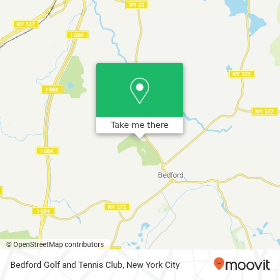 Bedford Golf and Tennis Club map