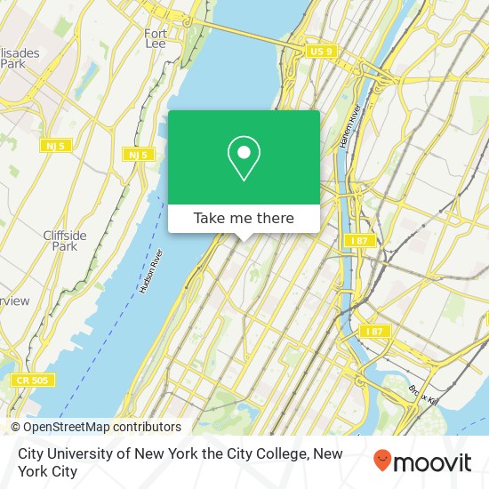 City University of New York the City College map