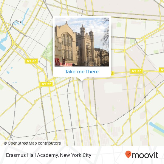 Mapa de Erasmus Hall Academy