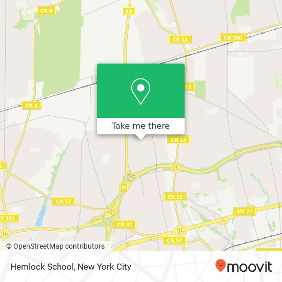 Mapa de Hemlock School