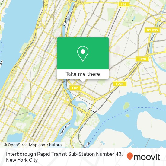 Mapa de Interborough Rapid Transit Sub-Station Number 43