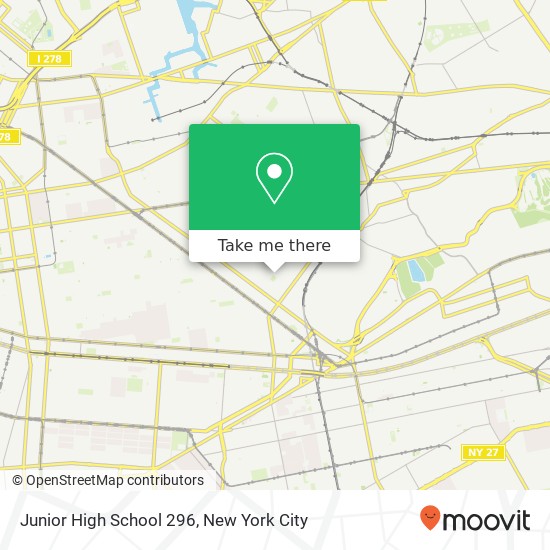 Junior High School 296 map