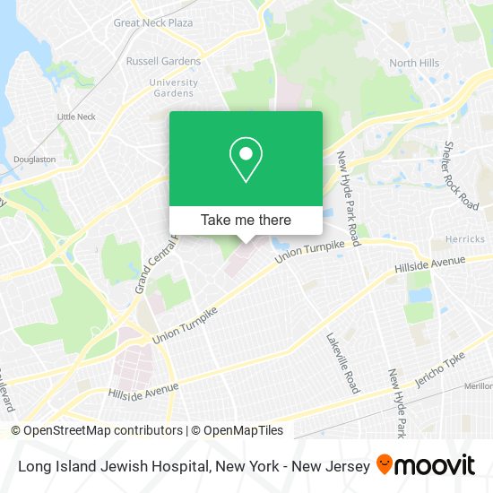 Mapa de Long Island Jewish Hospital