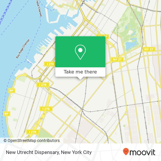 Mapa de New Utrecht Dispensary