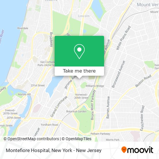 Montefiore Hospital map