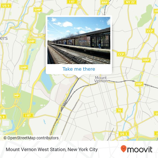 Mount Vernon West Station map